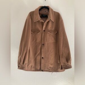 100% Wool Claiborne Outerwear Button Up Chore Jacket Lined Barn Country Outdoor